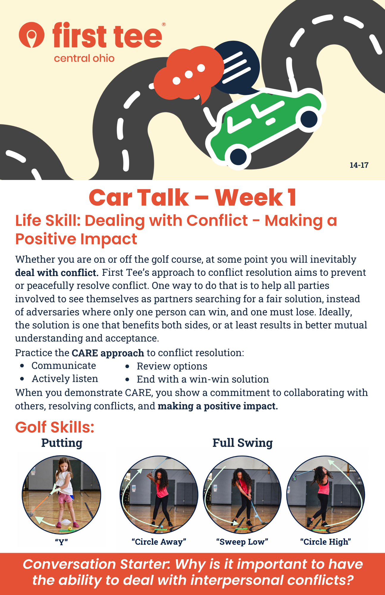 Car Talk – First Tee – Central Ohio