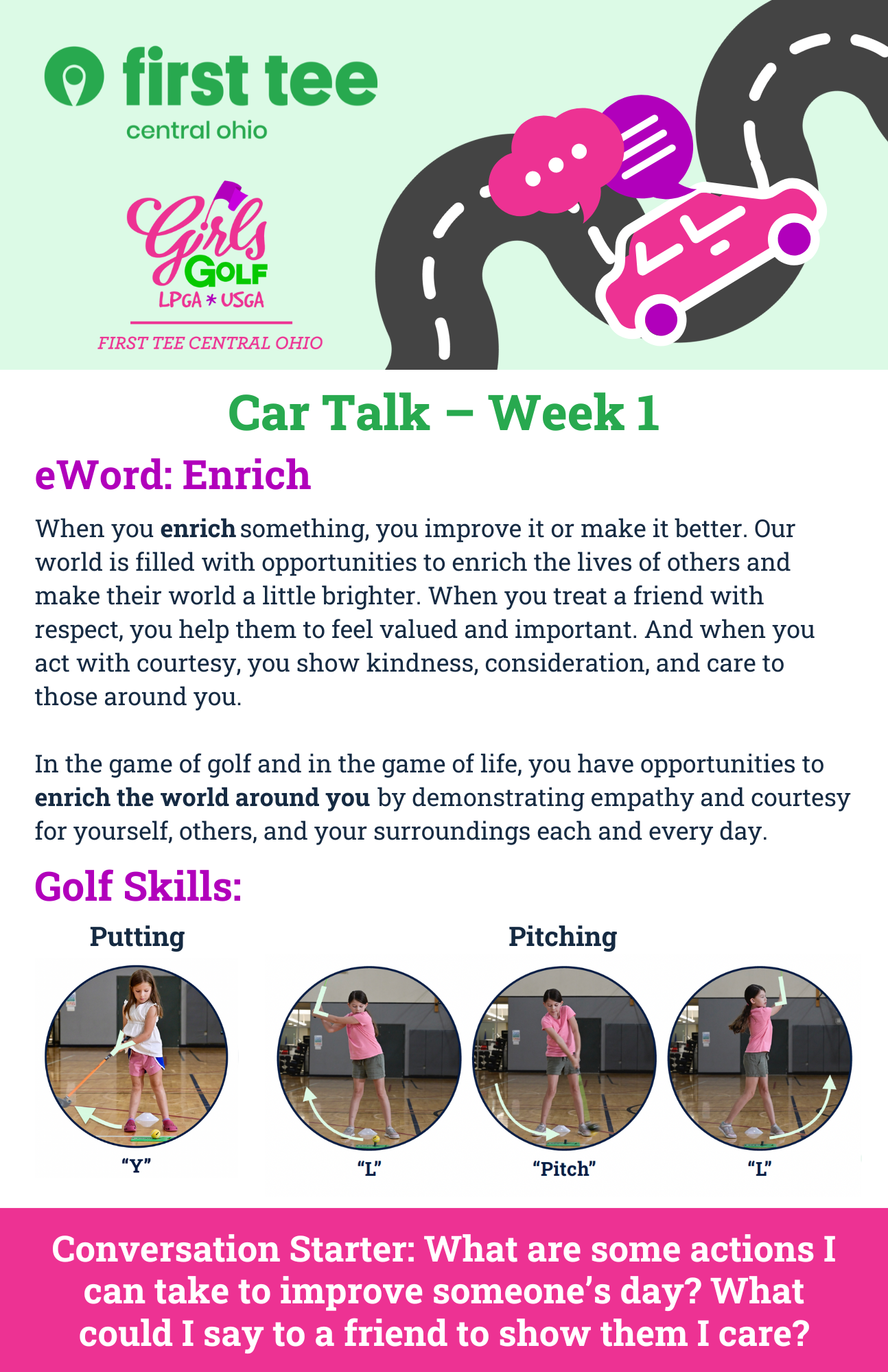 Car Talk – First Tee – Central Ohio